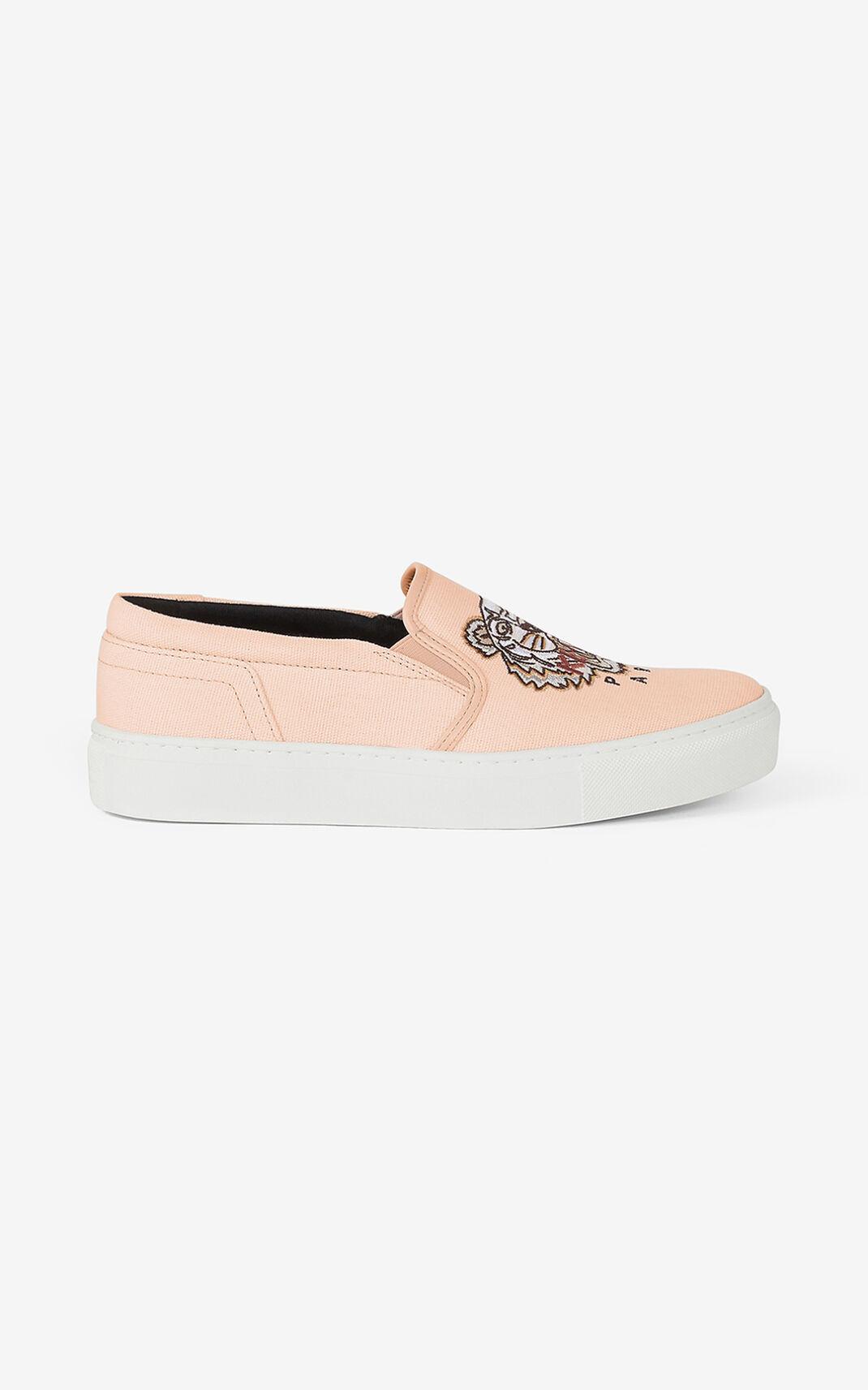 Kenzo K Skate Tiger slip on Spor Ayakkabı Bayan Bej Rengi | 8705-QDYTO